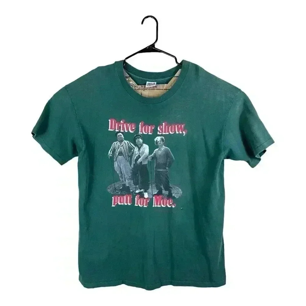 Vintage Three Stooges Golf Shirt “Drive And Putt” Xl Shirt Single Stitch 90’s?